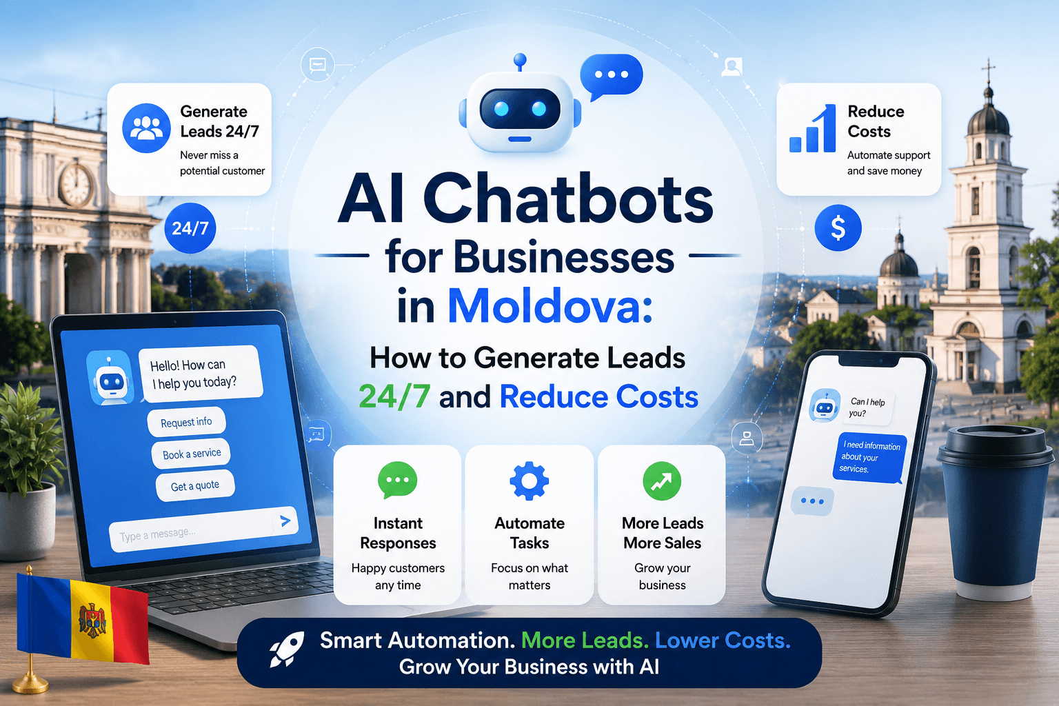 AI Chatbots for Businesses in Moldova: How to Generate Leads 24/7 and Reduce Costs