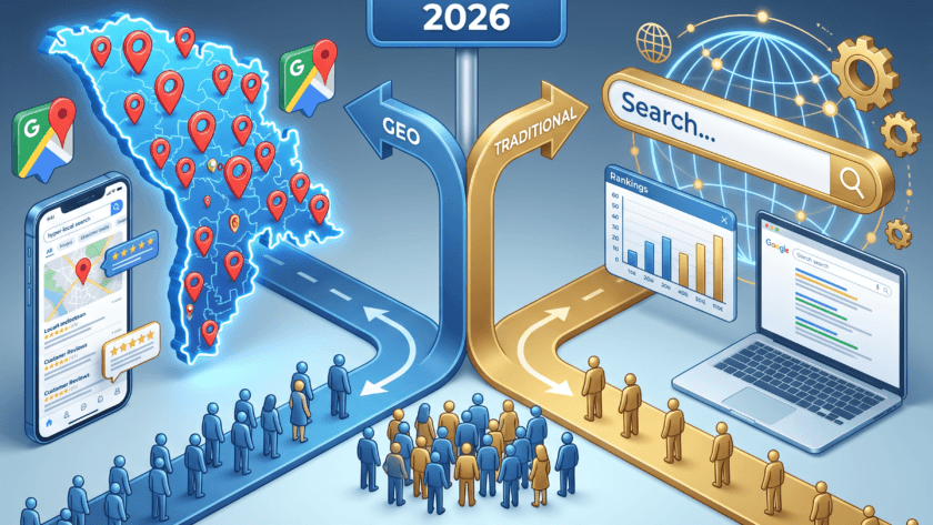 GEO vs SEO tradițional în Moldova: Care strategie aduce mai mulți clienți în 2026?