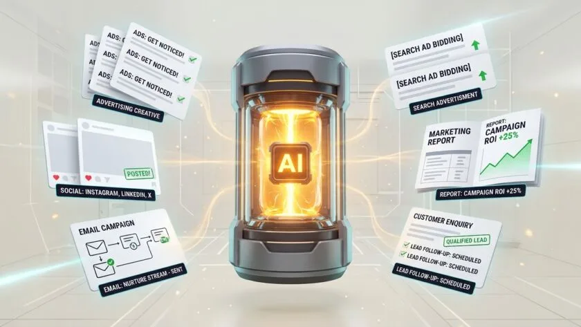Автоматизация рекламы, контента, отчетности, email-рассылок и генерации лидов с помощью ИИ для бизнеса в 2026 году