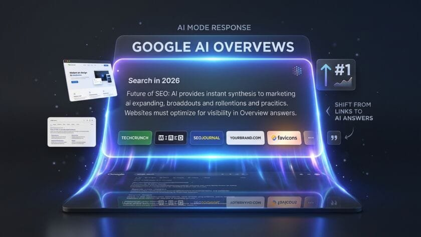 Rezultatele Căutării Google sunt transformate de AI Overviews și AI Mode, schimbând modul în care funcționează vizibilitatea SEO în 2026