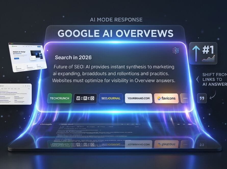 Google Search results being transformed by AI Overviews and AI Mode, changing how SEO visibility works in 2026