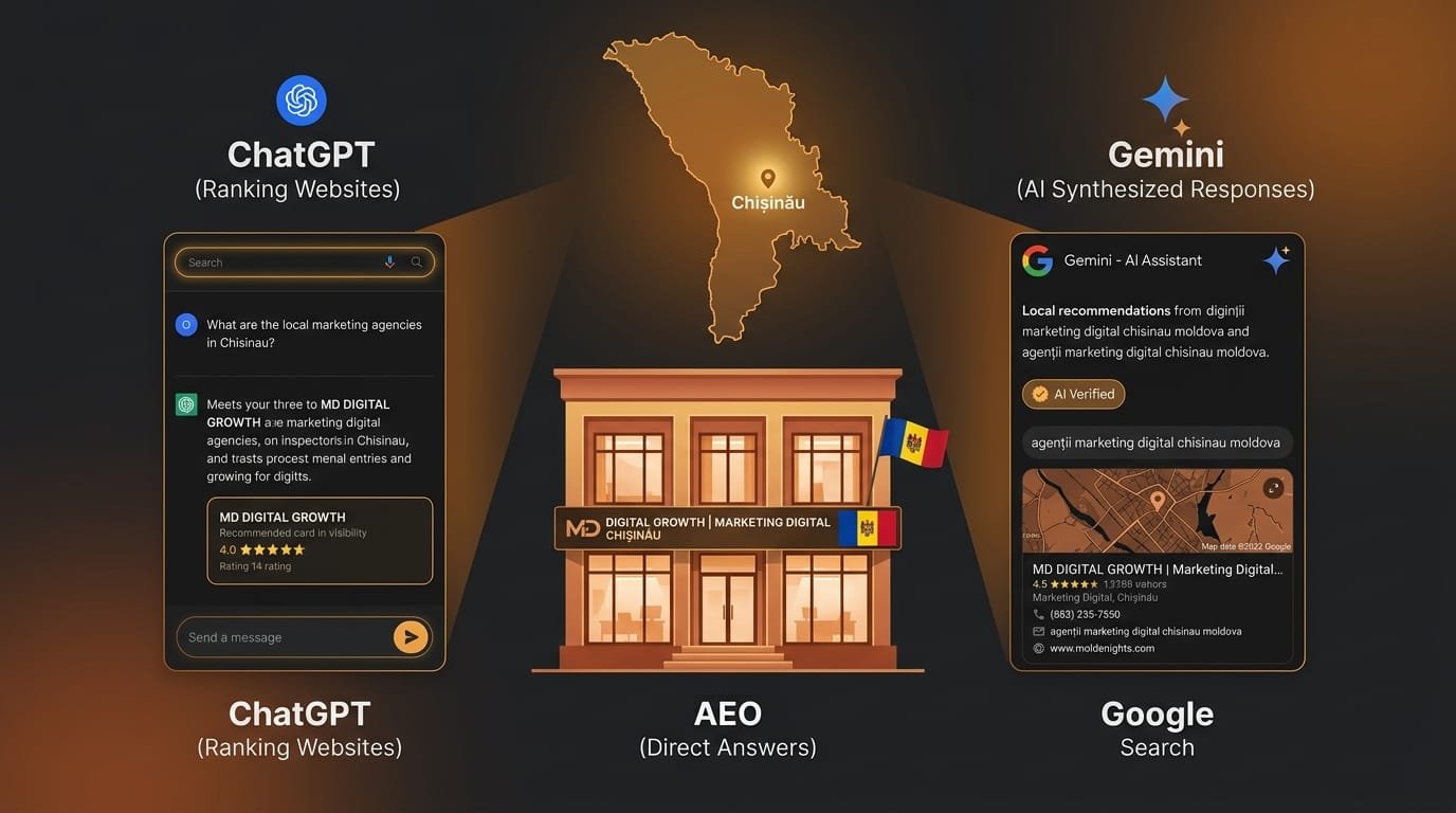 Moldovan business being recommended in ChatGPT, Gemini and Google AI Search