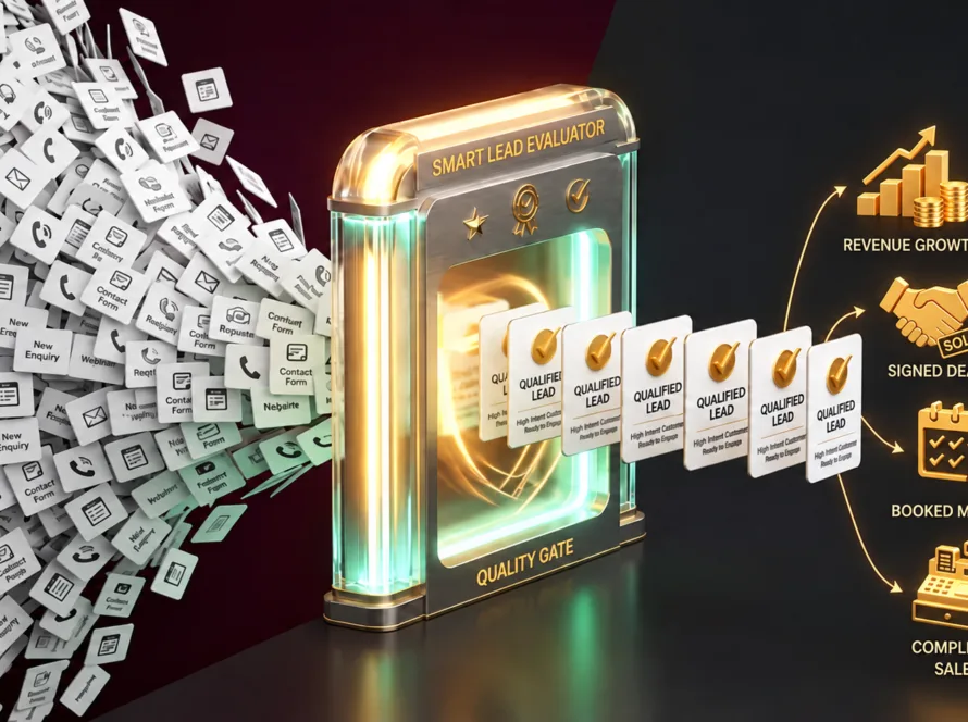 Large volume of leads being filtered into fewer qualified prospects and real sales